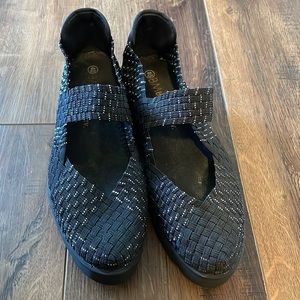 Bernie Mev | Black & Silver Charming Slip-On Shoe size 40=8